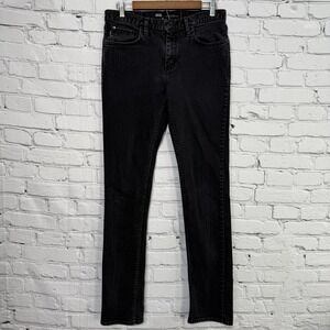 Vans V76 Skinny Jeans Men's 32x34 Black Denim Stretch Casual Skater Grunge